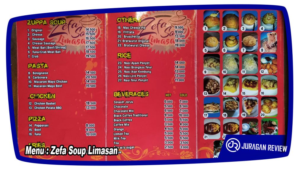 Menu : Zeffa Soup Limasan