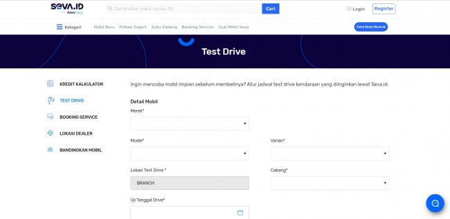 Test Drive Mobil Bekas di SEVA.id