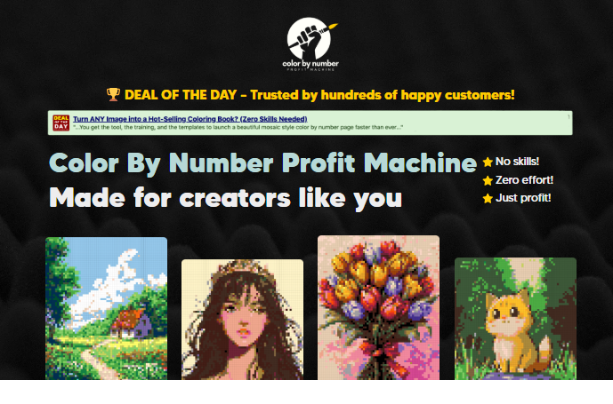 Color By Number Profit Machine Review OTO