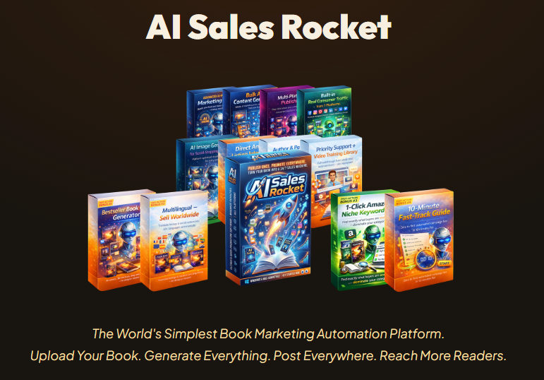 AI Sales Rocket Review OTO 2026: The Book Marketing Tool That Auto-Posts Your KDP Book to 7 Platforms Every Day — Full Features, OTO, and Bonus 1 AI Sales Rocket Review OTO 2026