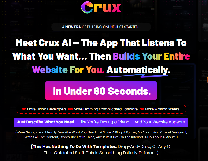 CRUX AI Review OTO: The Google Page One Shortcut, OTO Upgrades, and How to Make Money With It 1 CRUX AI Review OTO