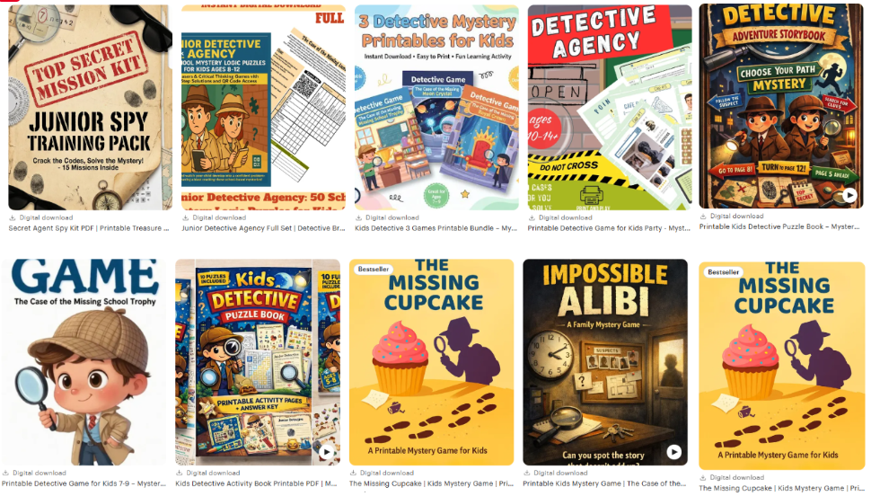 Detective Puzzle Prompts for Kids PLR Review 2026: The Ready-to-Sell Mystery Activity Pack That Works for Amazon KDP, Etsy, and Classroom Printables 2 Detective Puzzle Prompts for Kids PLR Review 2026