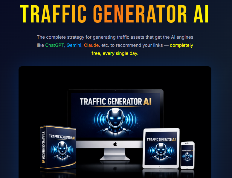 What is Traffic Generator AI? The 8-Module GEO System That Gets Your Links Cited by AI Engines Automatically 2 Traffic Generator AI Review 2026, OTO and Download