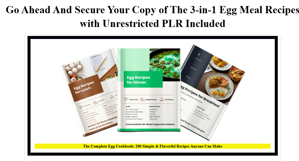 200 Creative Egg Recipes Review 2026: The Ultimate Breakfast, Lunch and Dinner Egg Recipe Book With Full Resell Rights 3 200 Creative Egg Recipes Review 2026