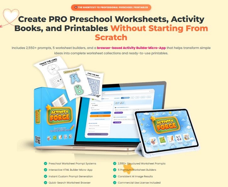 ActivityForge Studio OTO Review 2026: The Best AI-Powered Preschool Worksheet Generator With 2,550+ Prompts for KDP Publishers, Etsy Sellers, and Teachers — Features, Pricing, and All Upgrades Explained 2 ActivityForge Studio OTO Review 2026