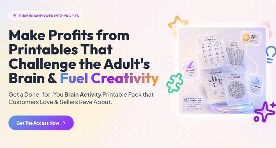 BRAINTIVITY Brain Activity Printables Review 2026: Complete KDP and Etsy Printable Bundle with Commercial Rights — What's Inside, OTOs, and How to Monetize It 5 BRAINTIVITY Brain Activity Printables Review 2026