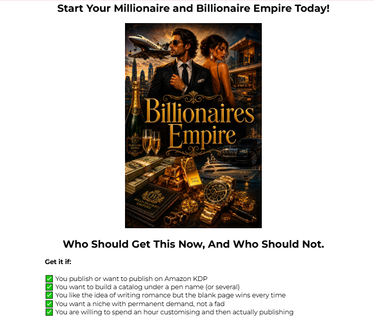 Billionaires Empire by Alessandro Zamboni: Is This the Fastest Way to Build a Romance KDP Catalog in 2026? 1 Billionaires Empire by Alessandro Zamboni