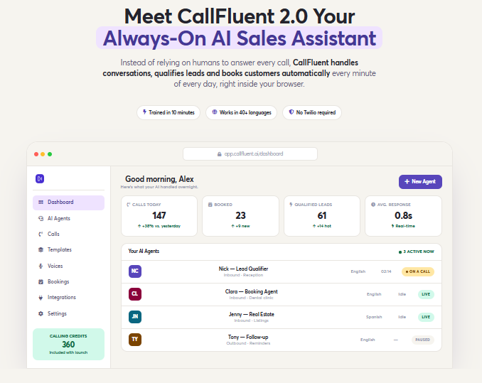 Callfluent AI 2.0 OTO Review 2026: Best AI Voice Agent Platform That Replaces Your Front Desk for Inbound, Outbound, and Web Calls — Features, Pricing, and Income Paths 2 Callfluent AI 2.0 OTO Review 2026