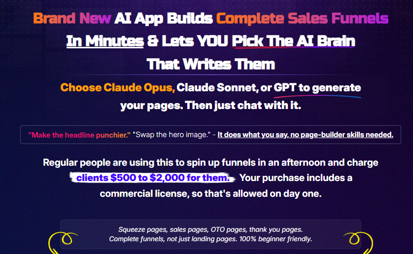 FunnelHero AI OTO Review 2026: Build Full Sales Funnels With Claude or GPT for a One-Time $27 Fee — All Four Upgrades, Agency Rights, White-Label Edition, and Every Way to Make Money 3 FunnelHero AI OTO Review 2026
