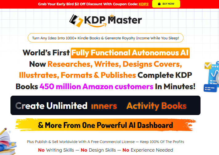 KDP Master OTO Review 2026: The All-in-One AI Book Publishing Platform — Features, Pricing, Discount Codes, 9 Upgrades, and Every Way to Generate Passive KDP Income From It 1 KDP Master OTO Review 2026