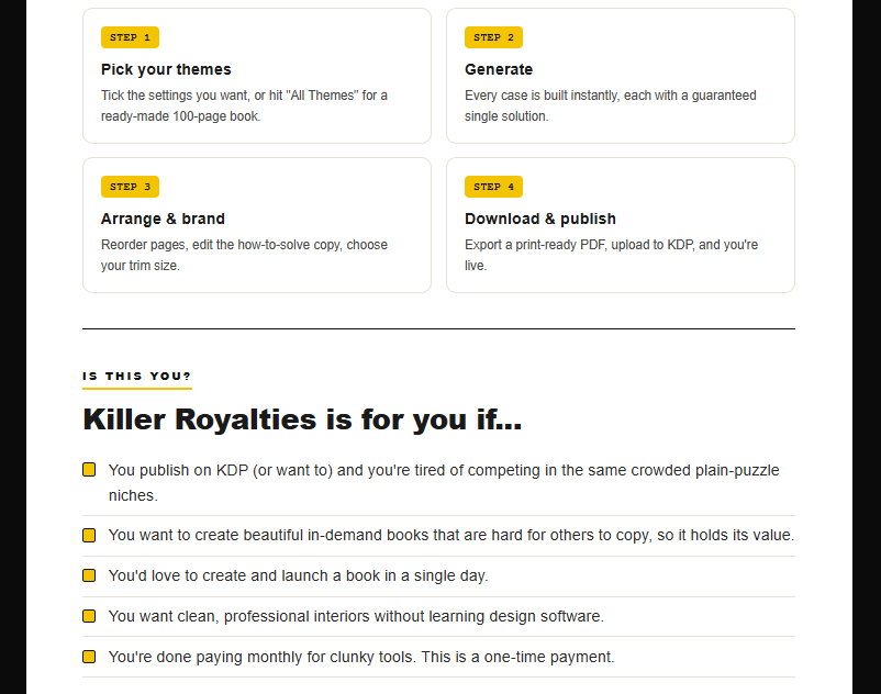 Killer Royalties Review 2026: The Hybrid Puzzle Book KDP Tool Targeting a Brand New Niche That Most Publishers Have Never Seen 3 Killer Royalties Review 2026