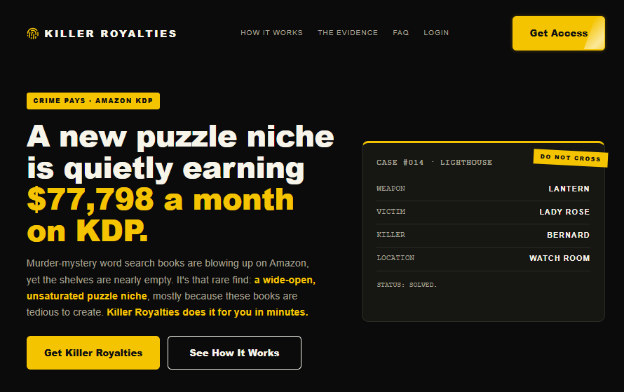 Killer Royalties Review 2026: The Hybrid Puzzle Book KDP Tool Targeting a Brand New Niche That Most Publishers Have Never Seen 1 Killer Royalties Review 2026