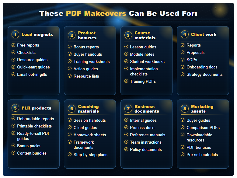 My Instant PDF Makeover Generator PLR Review 2026: Best Done-for-You AI System That Transforms Any Document Into a Professional PDF — Deploy, Sell, or Give Away 3 My Instant PDF Makeover Generator PLR Review