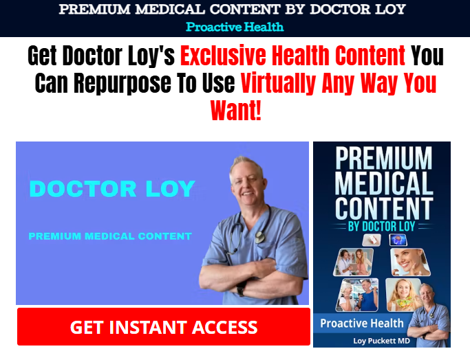 PLR Premium Medical Content By Dr Loy: Proactive Health Review — Physician-Written PLR Content for Blogs, Lead Magnets, Courses, and Email Campaigns 1 PLR Premium Medical Content By Dr Loy Proactive Health Review