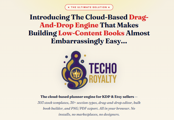 Techo Royalty Review 2026: The Last Untapped KDP Planner Niche — 303 Templates, Drag-and-Drop Builder 1 Techo Royalty Review 2026
