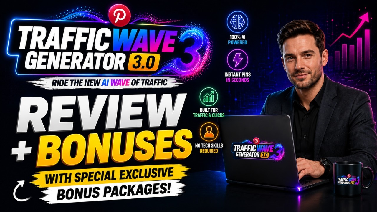 TrafficWave Generator 3.0 Review: AI Pinterest Automation Software That Turns a Keyword Into Autopilot Traffic — No Ads, No Writing Required 1 TrafficWave Generator 3.0 Review