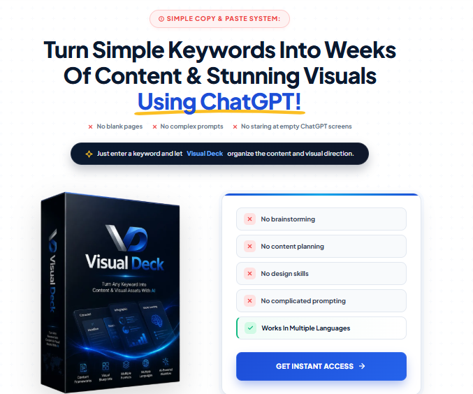 Visual Deck Review 2026: The ChatGPT-Powered Prompt Pack That Turns Any Keyword Into Carousel, Infographic, and Micro-Learning Visual Blueprints in Minutes — No Design or Brainstorming Required 1 Visual Deck Review 2026