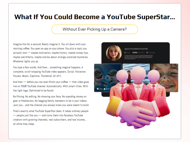 YouTube SuperStar OTO Review 2026: The Best Faceless YouTube Channel Automation App Built on Google Flow and Gemini Omni — Features, Pricing, 10 Upgrades, and Real Income Paths 2 YouTube SuperStar OTO Review 2026
